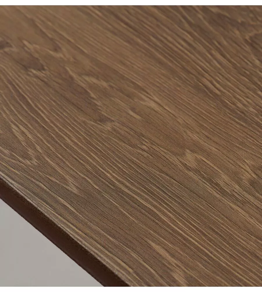 Tavolo da esterno keter "porto 160" in metallo bianco e piano effetto legno frassino 159x95x75 cm